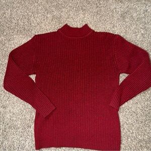 Women's Red Turtleneck Sweater